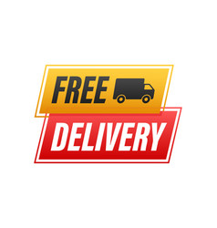 Free Delivery Badge With Truck Stock