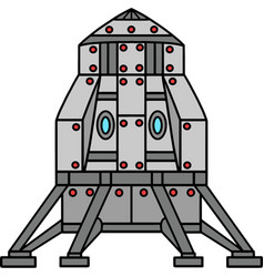 Lunar Lander Cartoon Colored Clipart