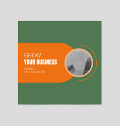 Orange And Green Modern Grow Your Business Social