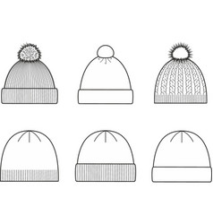 Set Of Knitted Winter Caps