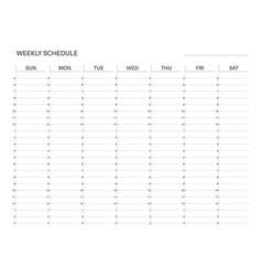 Weekly Printable Planner Schedule Template