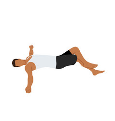 Man Doing Reclining Eagle Pose Variation