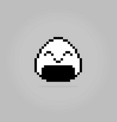 8 Bit Pixel Of Onigiri Japanese Food