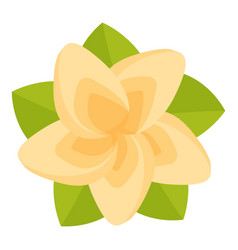 Cute Vanilla Flower Icon Cartoon Bali