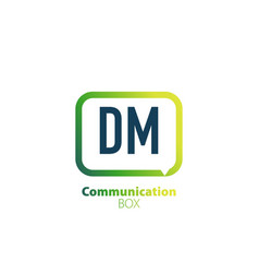 Initial Letter Dm Communication Box Logo Design