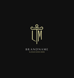 Luxury Modern Monogram Lm Logo For Law Firm