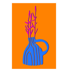 Decor Printable Art Hand Drawn Ceramic Vase