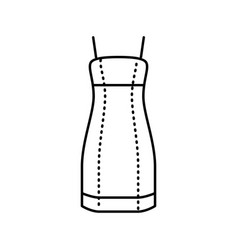 Dress Denim Line Icon