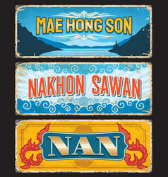 Mae Hong Son Nan Nakhon Sawan Thailand Plates