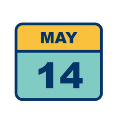 May 14th Date On A Single Day Calendar