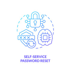 Self-service Password Reset Blue Gradient Concept