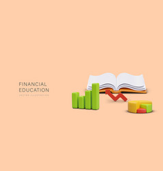 Concept Of Financial Education Opened Book