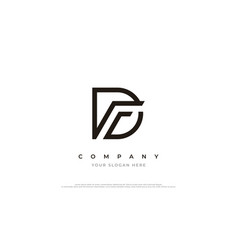 Initial Letter Fd Logo Design Template