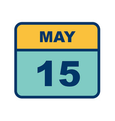 May 15th Date On A Single Day Calendar