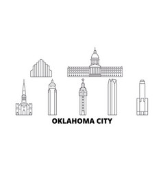 United States Oklahoma City Line Travel Skyline