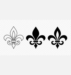 Vintage White And Black Fleur De Lis Icon