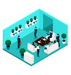 Trend Isometric People Communicating Room Rear