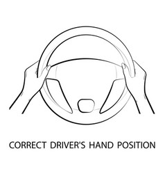 Female Hands Hold Steering Wheel A Car Girl