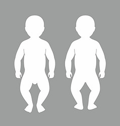 Figure Of A Baby Front And Back