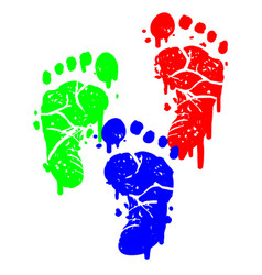 Kid Foot Feet Prints Children Playful Paint Arts