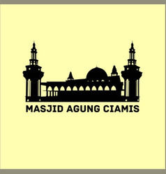 Masjid Agung Ciamis Icon Logo Shiluete