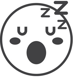 Sleepy Face Emoji In Minimal Style