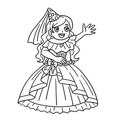 Circus Girl In A Princess Costume Isolated