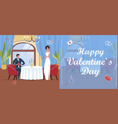 February Valentines Day Greeting Banner Or Flyer