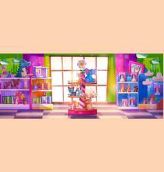 Kid Toy Store Interior Cartoon