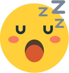 Sleepy Face Emoji In Minimal Style