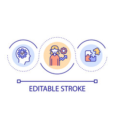 Developing Growth Mindset Loop Concept Icon