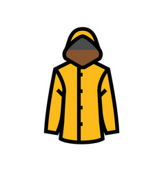 Raincoat Yellow Autumn Color Icon