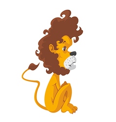 Sad Lion Sitting