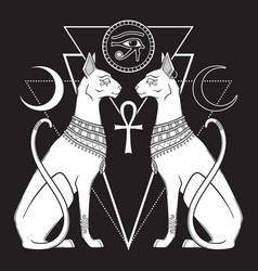 Bastet Or Bast Ancient Egyptian Goddess Sphynx Cat