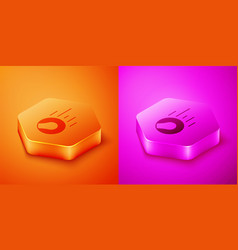 Isometric Pet Toys Ball Icon Isolated On Orange