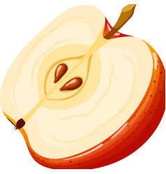 Apple Cut Slice Cartoon