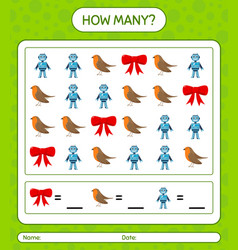 How Many Counting Game With Christmas Icon