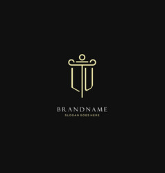 Luxury Modern Monogram Lu Logo For Law Firm