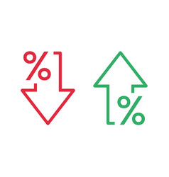 Percentage Arrow Up And Down Line Icon