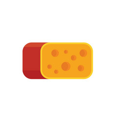 Cheese Slice Icon Flat Style