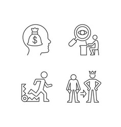 Extrinsic Motivation Linear Icons Set