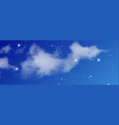 Night Sky With Clouds And Many Stars