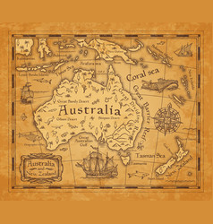 Antique Map Australia And New Zealand Islands