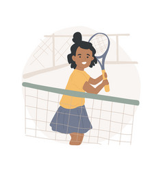 Tennis Camp Isolated Cartoon