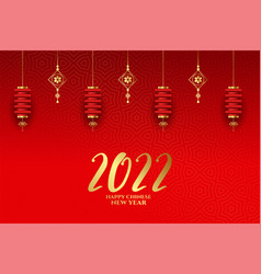 2022 Chinese New Year Red Card With Hanging