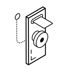 An Isometric Icon Of Card Lock