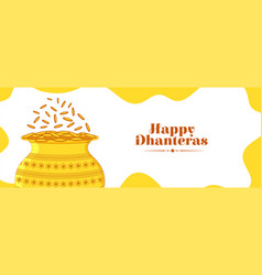 Happy Dhanteras Festive Wallpaper With Pot