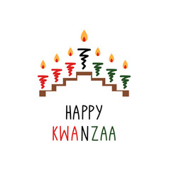 Happy Kwanzaa A Kinara With Seven Candles