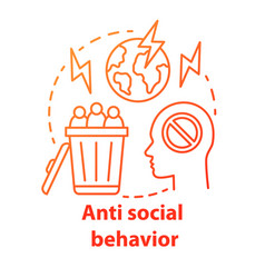 Anti Social Behavior Concept Icon Antisocial