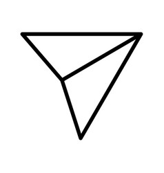 Send Paper Plane Thin Line Icon